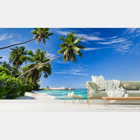 Fototapete tropischer palmenstrand – Pixers®