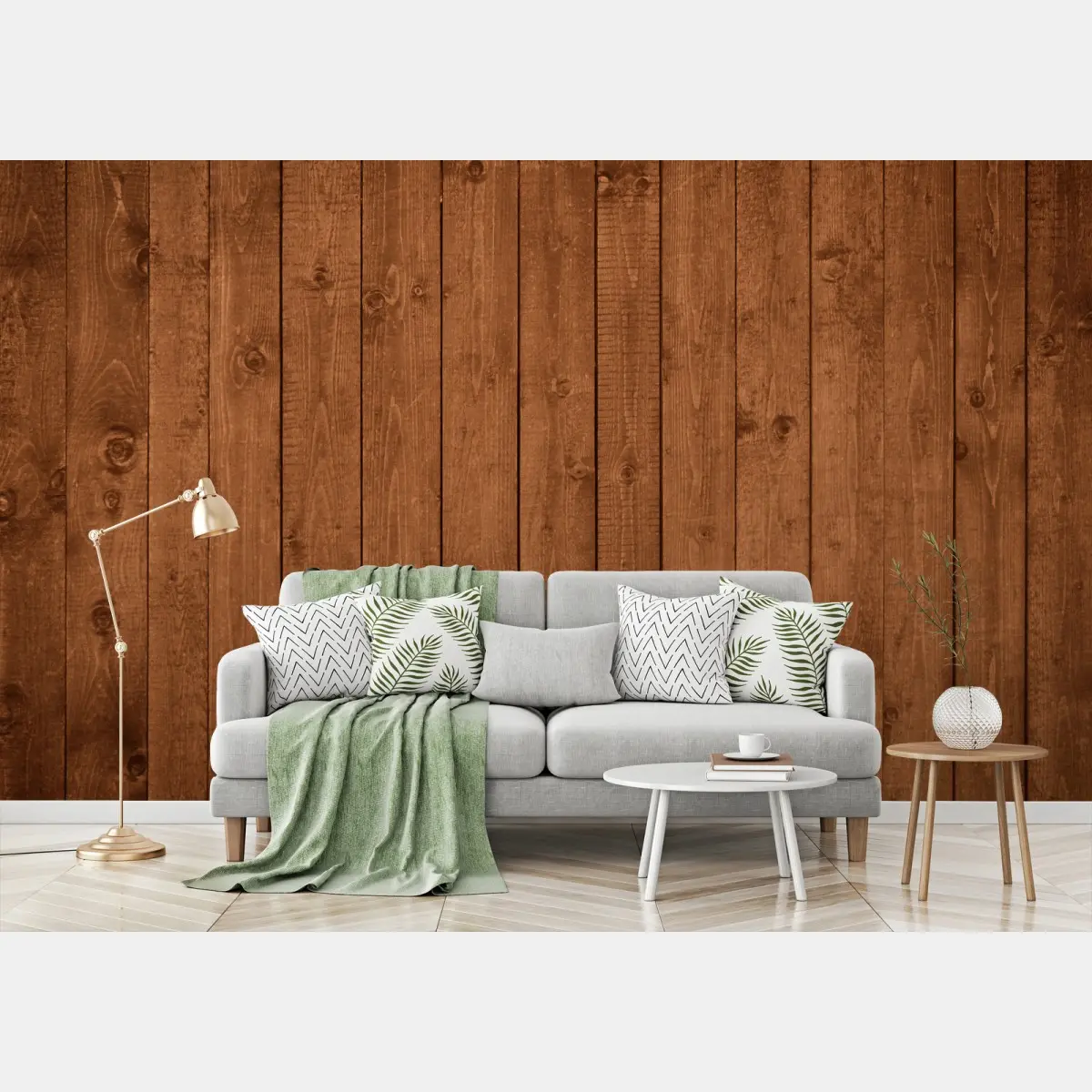 Fototapete rustikale holzwand mit dielen – Pixers®