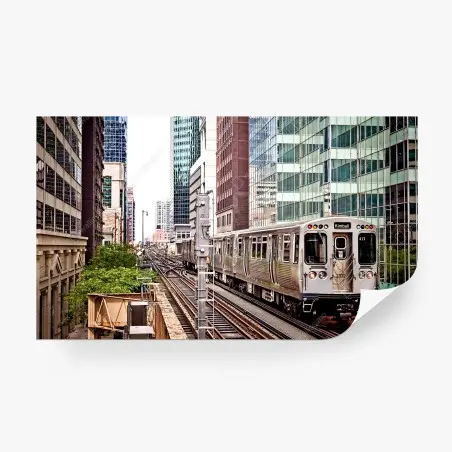 Fototapete hochbahn im stadtzentrum – Pixers®