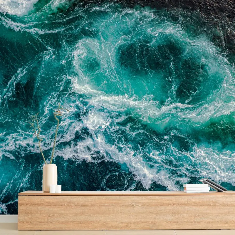 Fototapete türkis maelstrom aus der luft