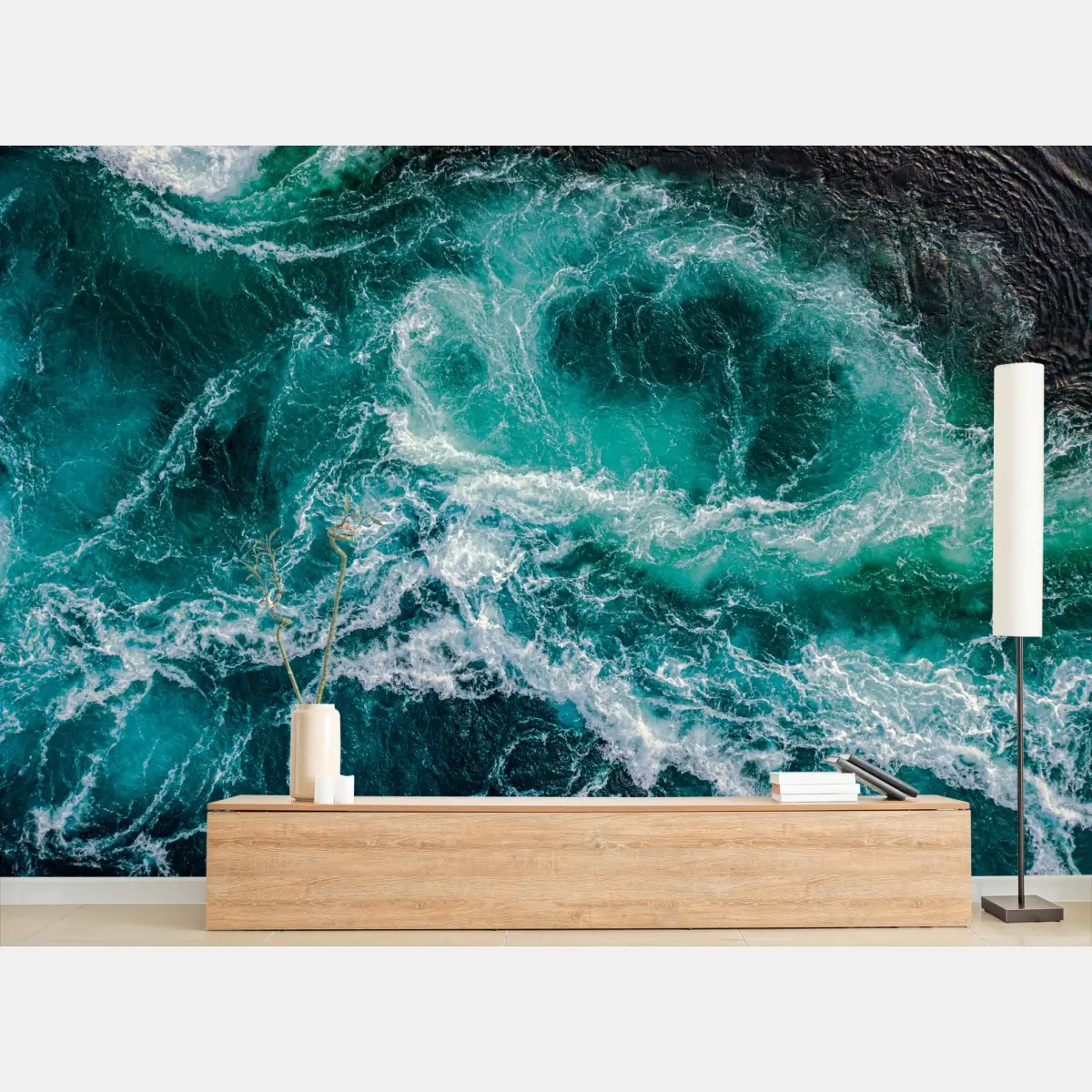 Fototapete türkis maelstrom aus der luft – Pixers®
