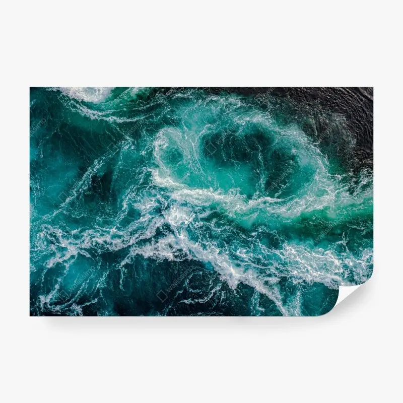 Fototapete türkis maelstrom aus der luft
