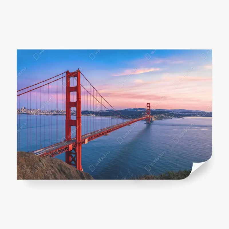 Fototapete sonnenuntergang über der Golden Gate Bridge