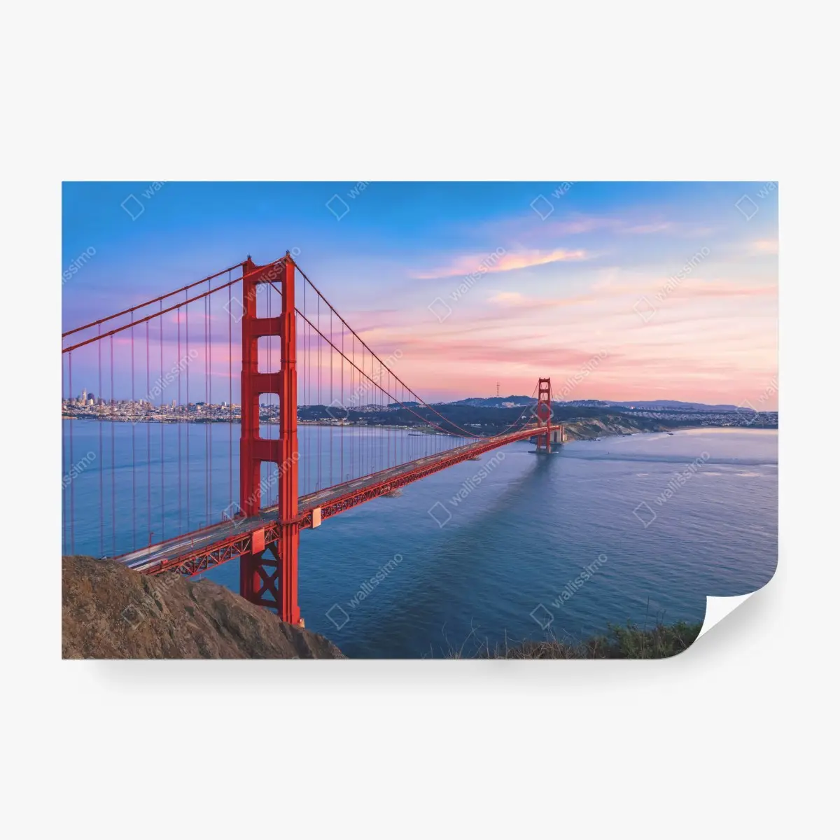 Fototapete sonnenuntergang über der Golden Gate Bridge – Pixers®
