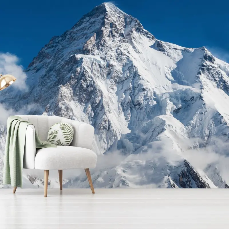Fototapete majestätischer schneebedeckter berggipfel