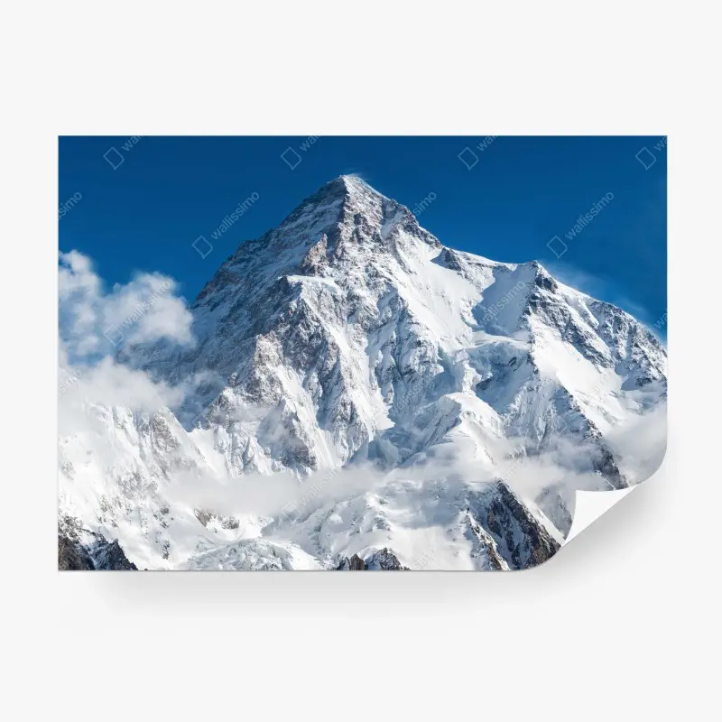 Fototapete majestätischer schneebedeckter berggipfel