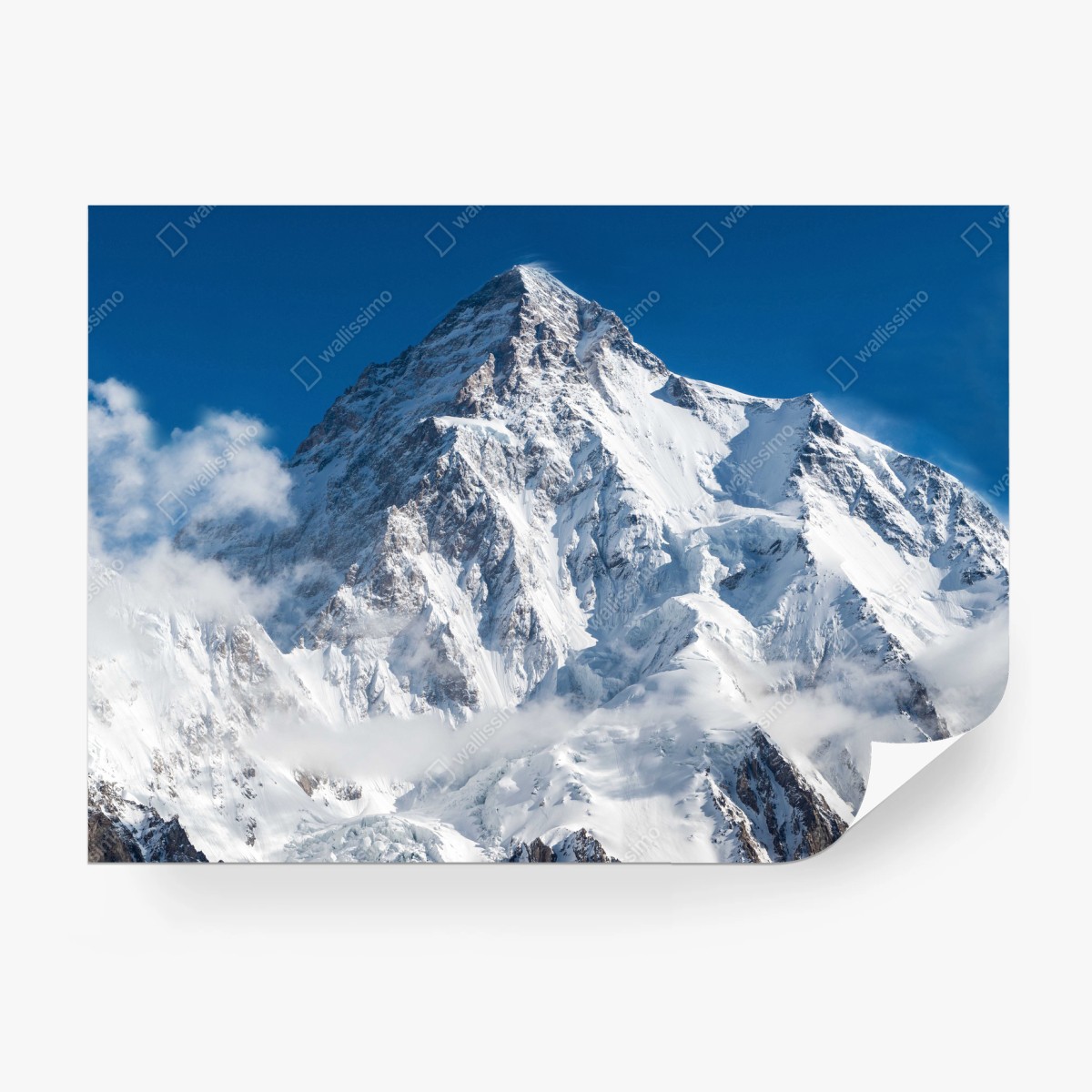 Fototapete majestätischer schneebedeckter berggipfel – Pixers®