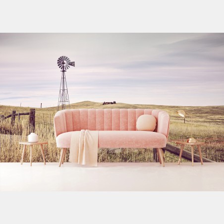 Fototapete ruhige prärie mit windmühle – Pixers®