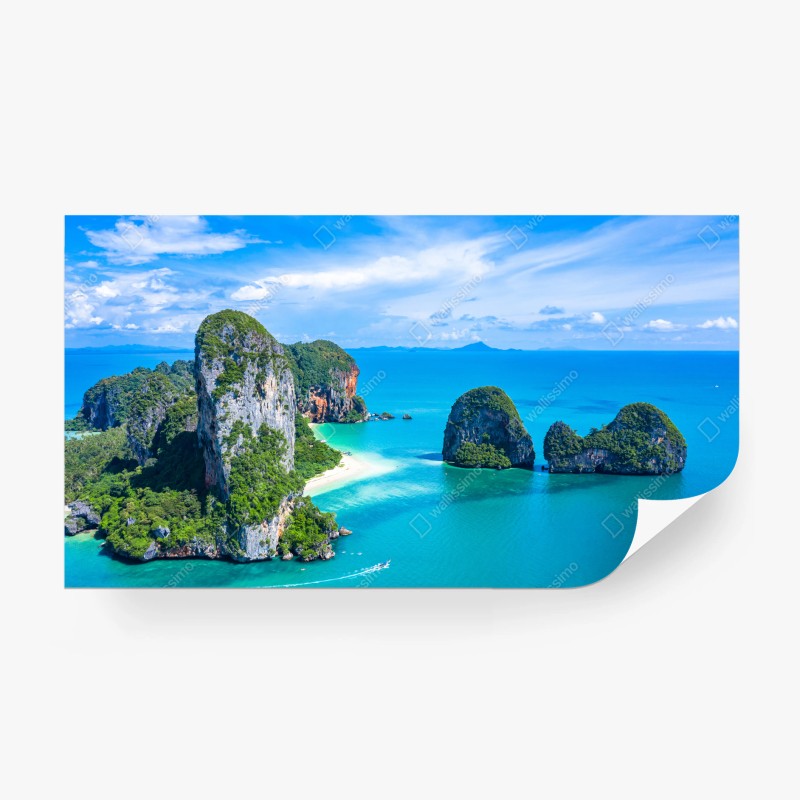 Fototapete luftaufnahme von Railay Beach, Krabi