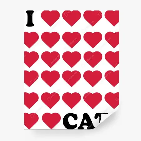 Fototapete i love cats herzmotiv – Pixers®