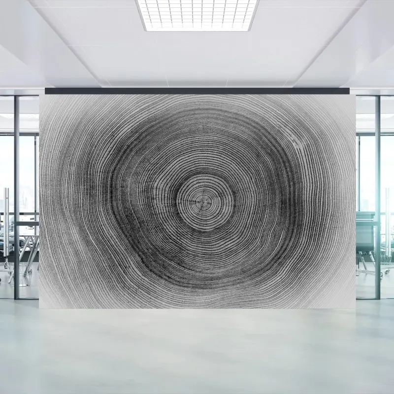 Fototapete monochrome baumringe textur