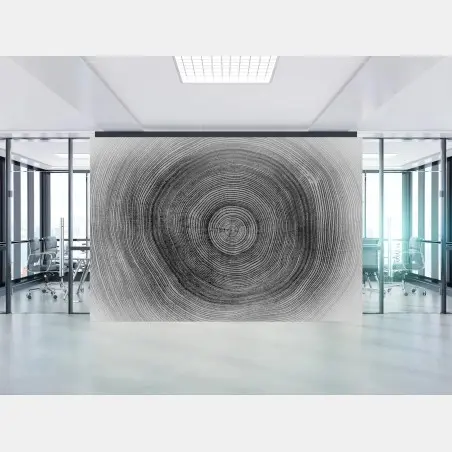 Fototapete monochrome baumringe textur – Pixers®