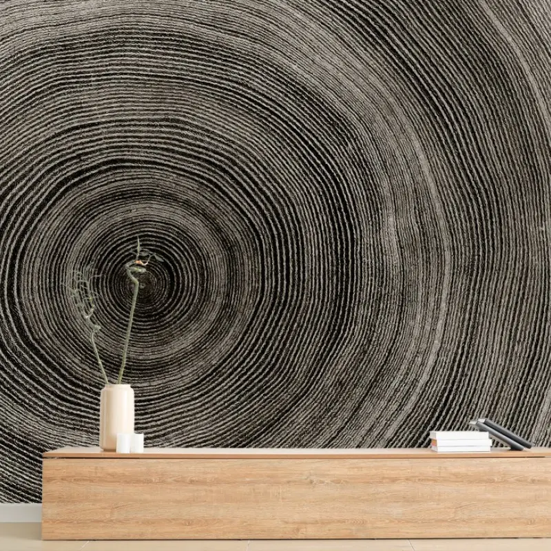 Fototapete konzentrische baumringe holzstruktur