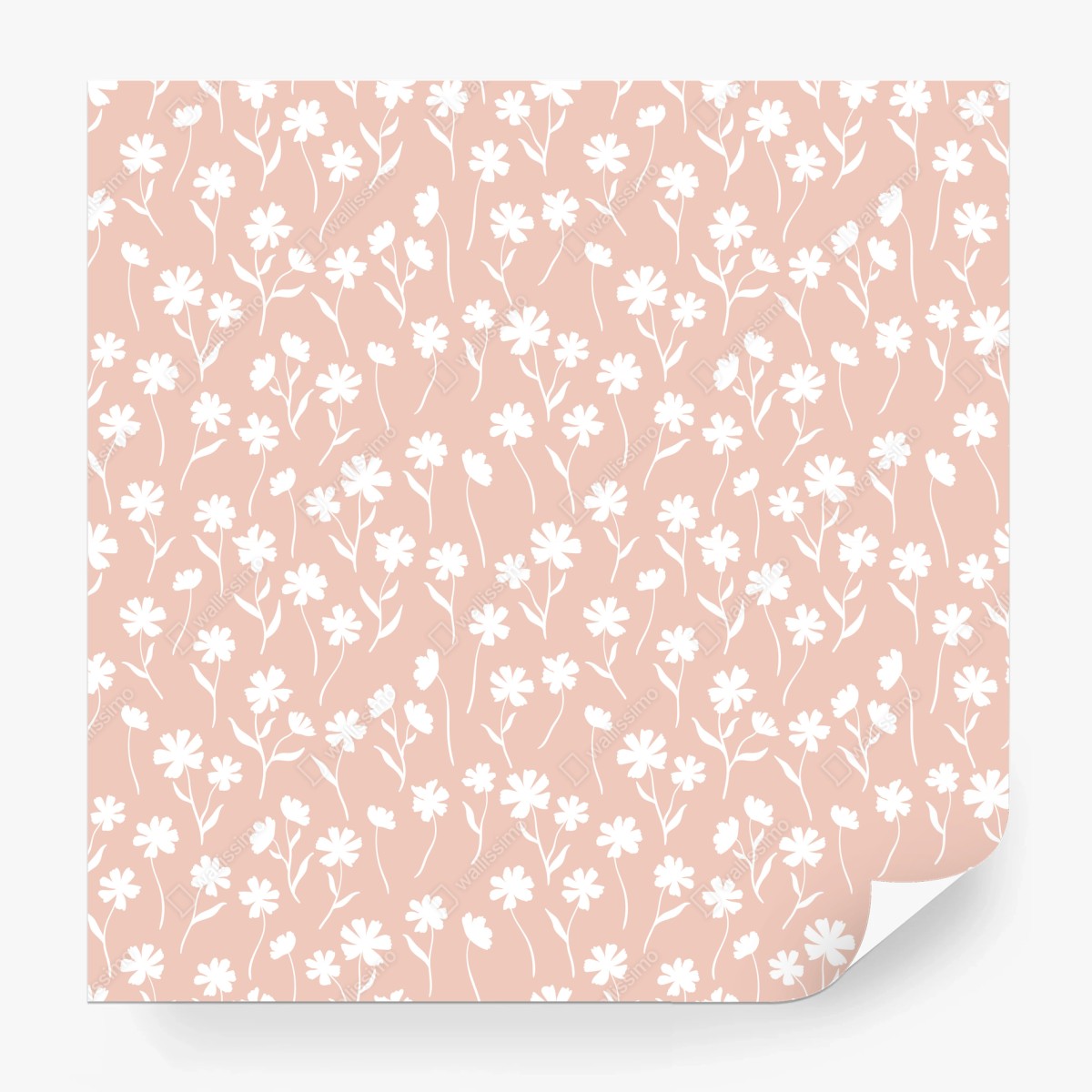 Fototapete zartes rosa blumenmuster – Pixers®