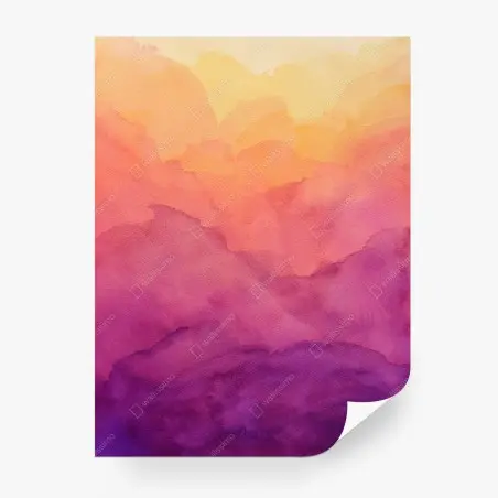 Fototapete aquarell sonnenuntergangsverlauf – Pixers®