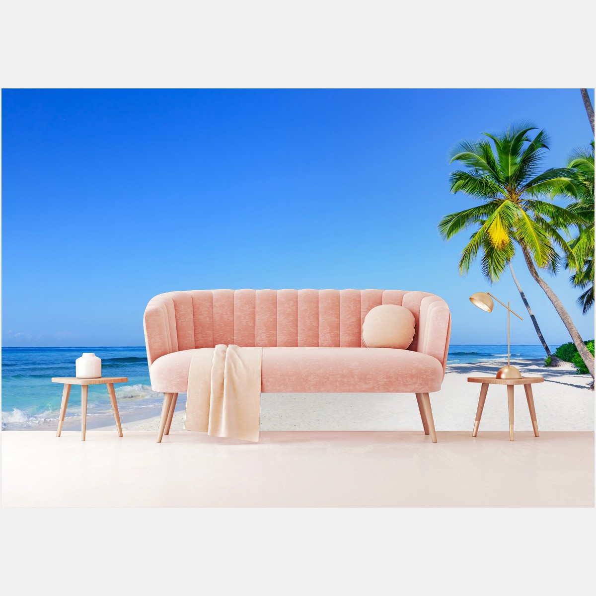 Fototapete panorama tropischer palmen am strand – Pixers®