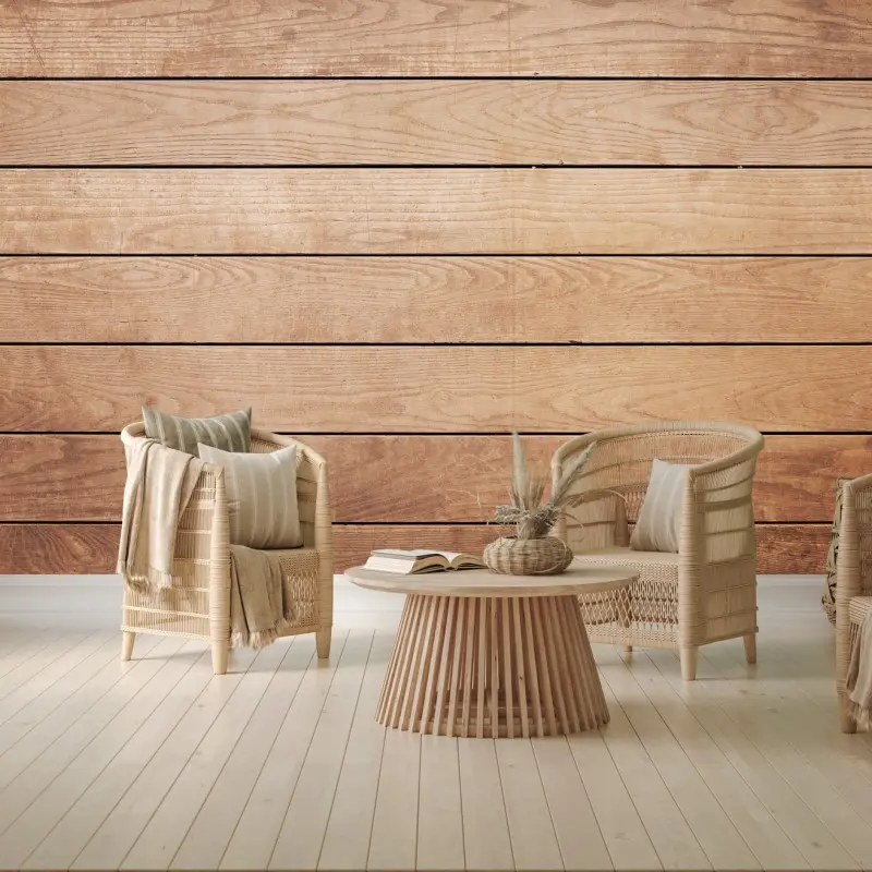 Fototapete rustikale wand aus holzdielen