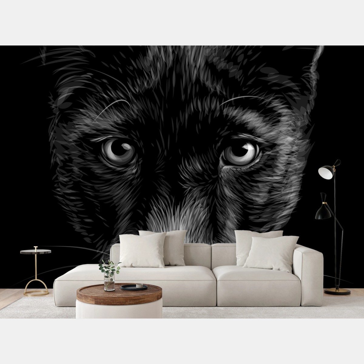 Fototapete porträt eines schwarzen panthers – Pixers®