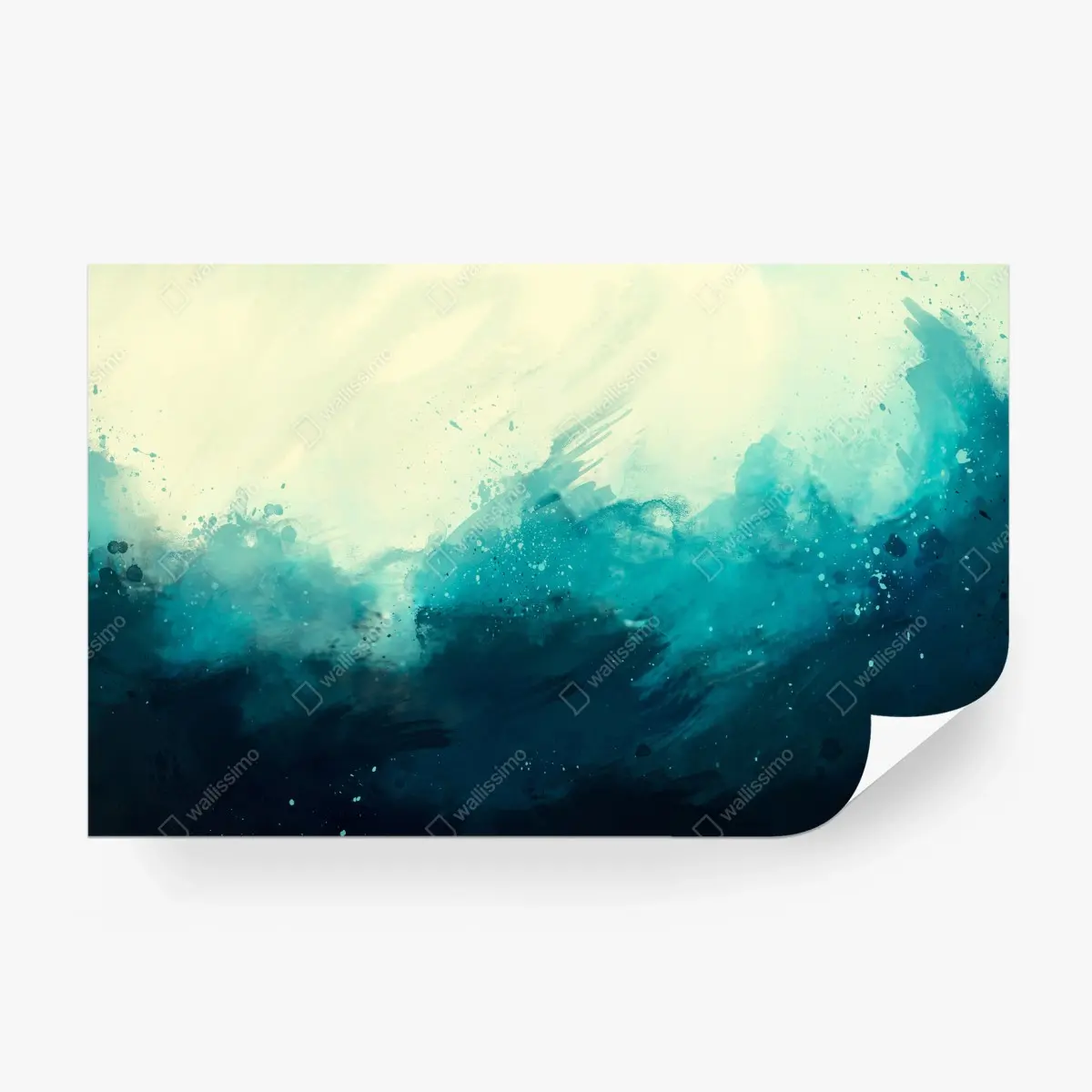 Fototapete türkis ozean abstrakte aquarell – Pixers®