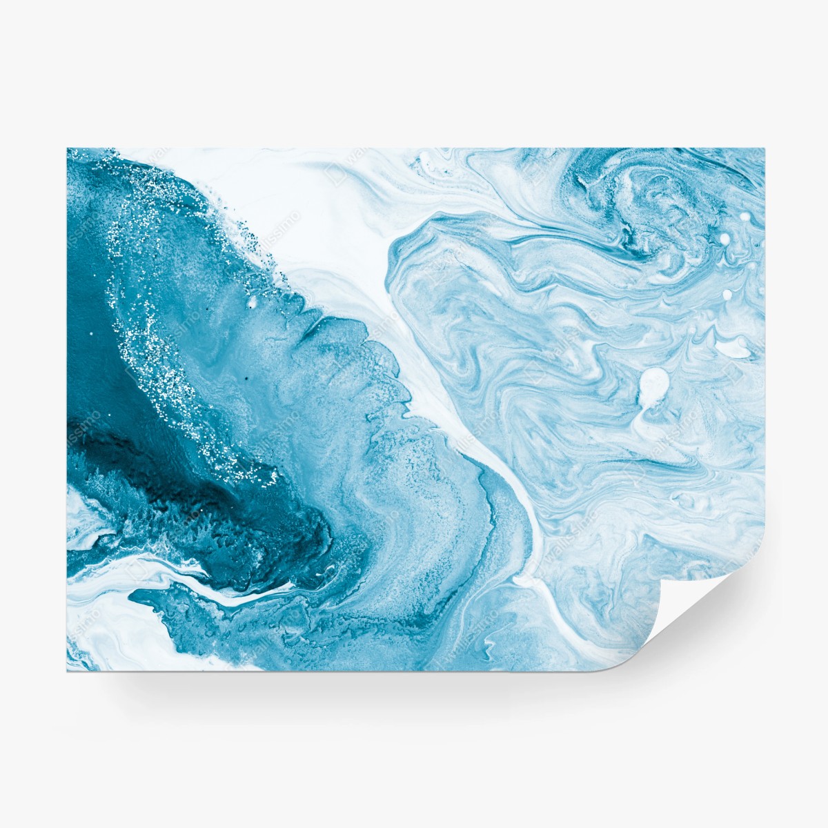 Fototapete blaue marmor ozean abstraktion – Pixers®