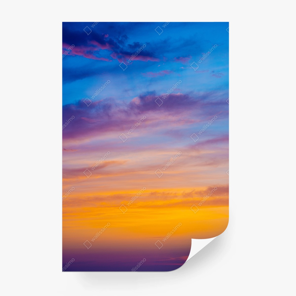 Fototapete lebendiger sonnenuntergang am himmel – Pixers®