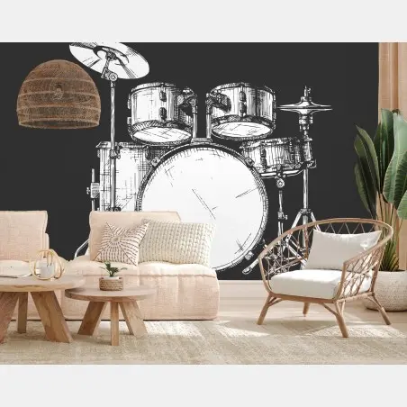 Fototapete illustration eines schlagzeugs – Pixers®