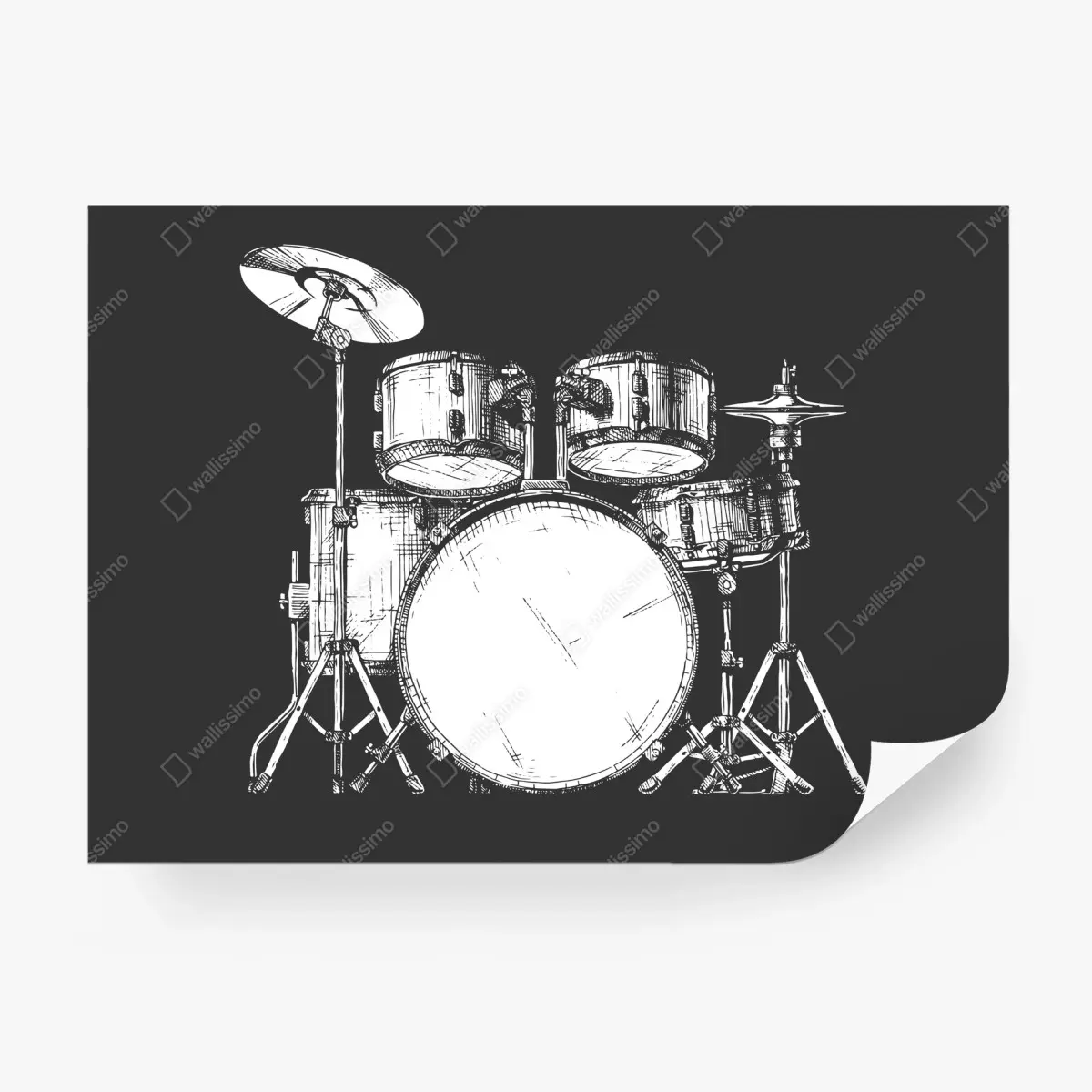 Fototapete illustration eines schlagzeugs – Pixers®