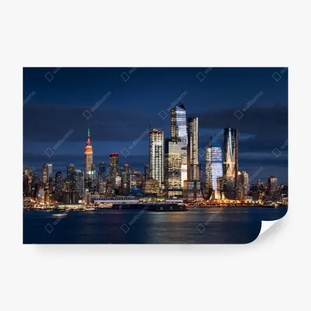 Fototapete New York skyline bei nacht – Pixers®
