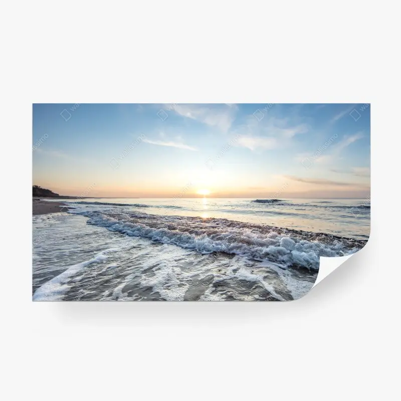 Fototapete ruhiger sonnenaufgang am strand