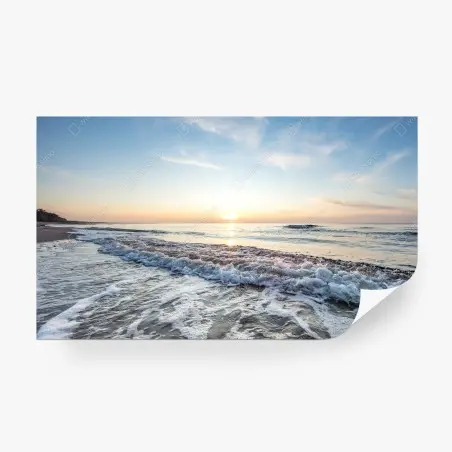 Fototapete ruhiger sonnenaufgang am strand – Pixers®