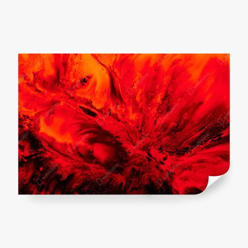 Fototapete rubinexplosion abstrakte flüssigkeitskunst