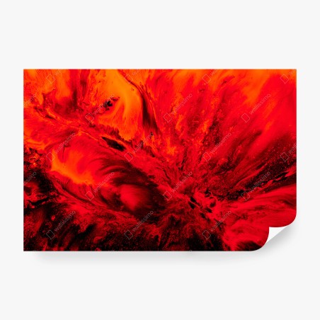 Fototapete rubinexplosion abstrakte flüssigkeitskunst – Pixers®