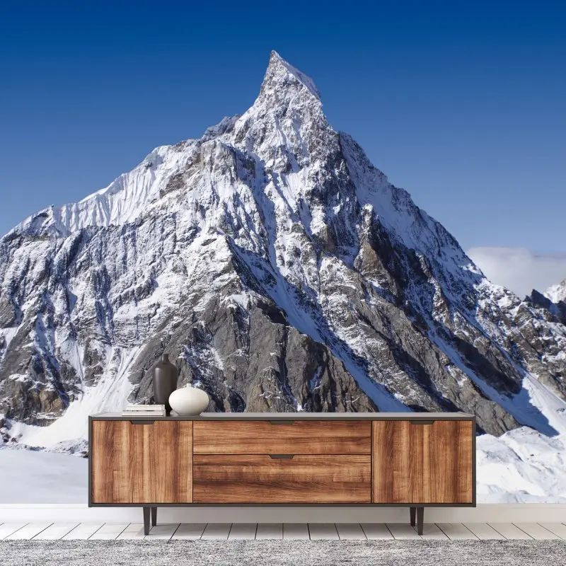 Fototapete majestätischer schneebedeckter berggipfel