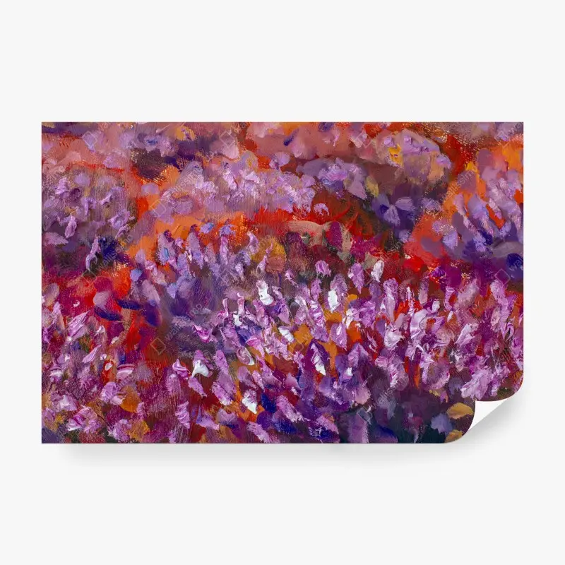 Fototapete impressionistische lavendelblumen abstraktion