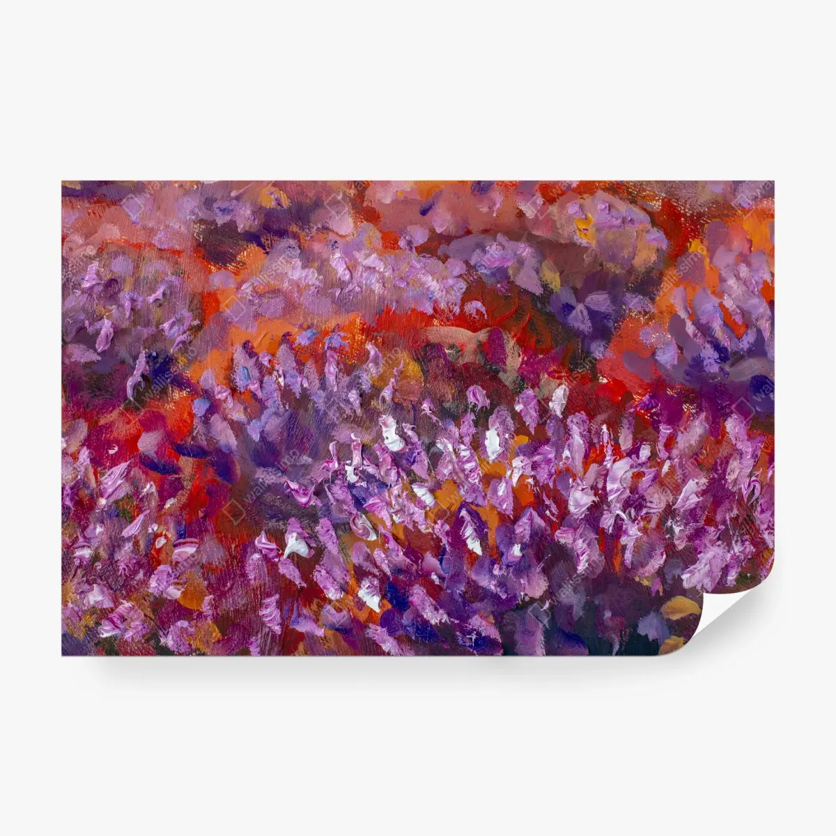 Fototapete impressionistische lavendelblumen abstraktion – Pixers®