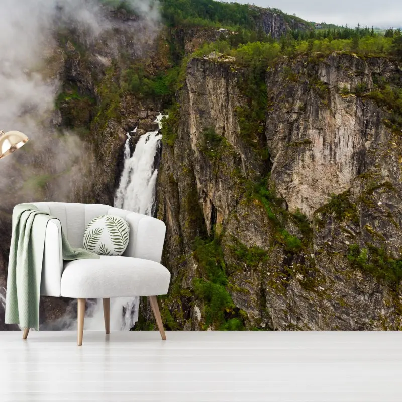 Fototapete wasserfall Vøringsfossen in Mabodalen