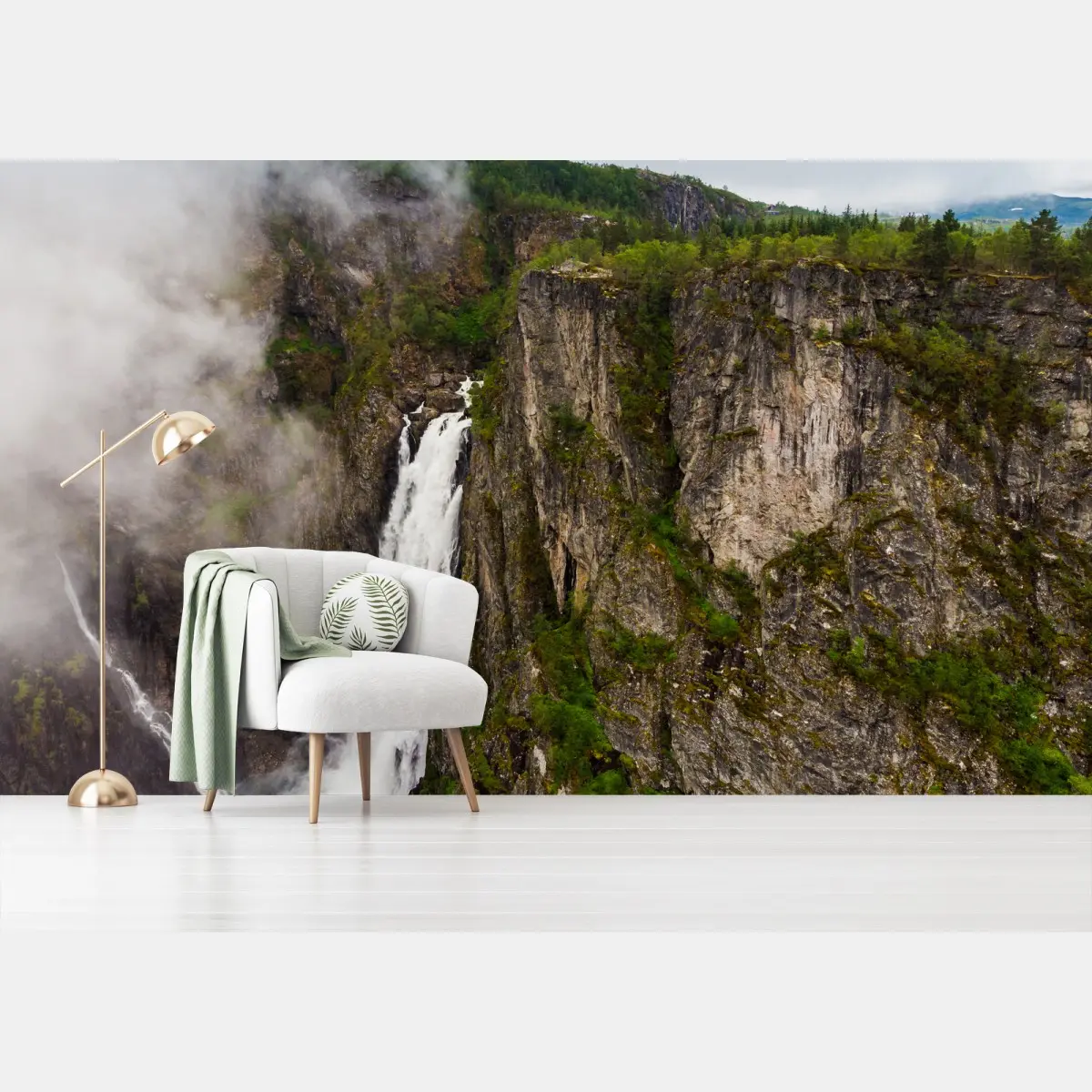 Fototapete wasserfall Vøringsfossen in Mabodalen – Pixers®
