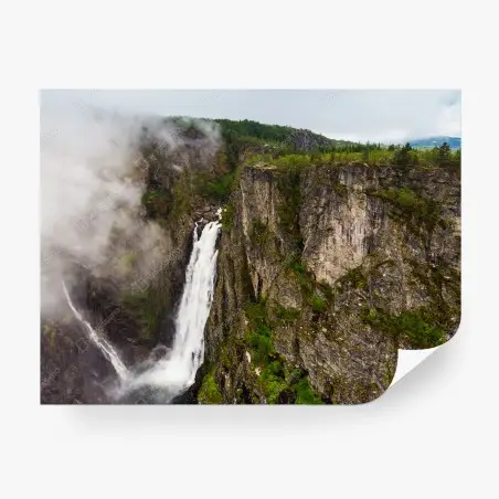 Fototapete wasserfall Vøringsfossen in Mabodalen – Pixers®