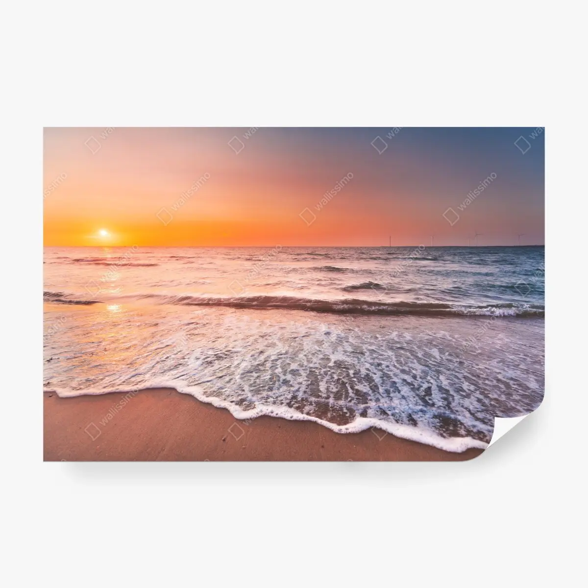 Fototapete sonnenuntergang an der küste von Zeeland – Pixers®