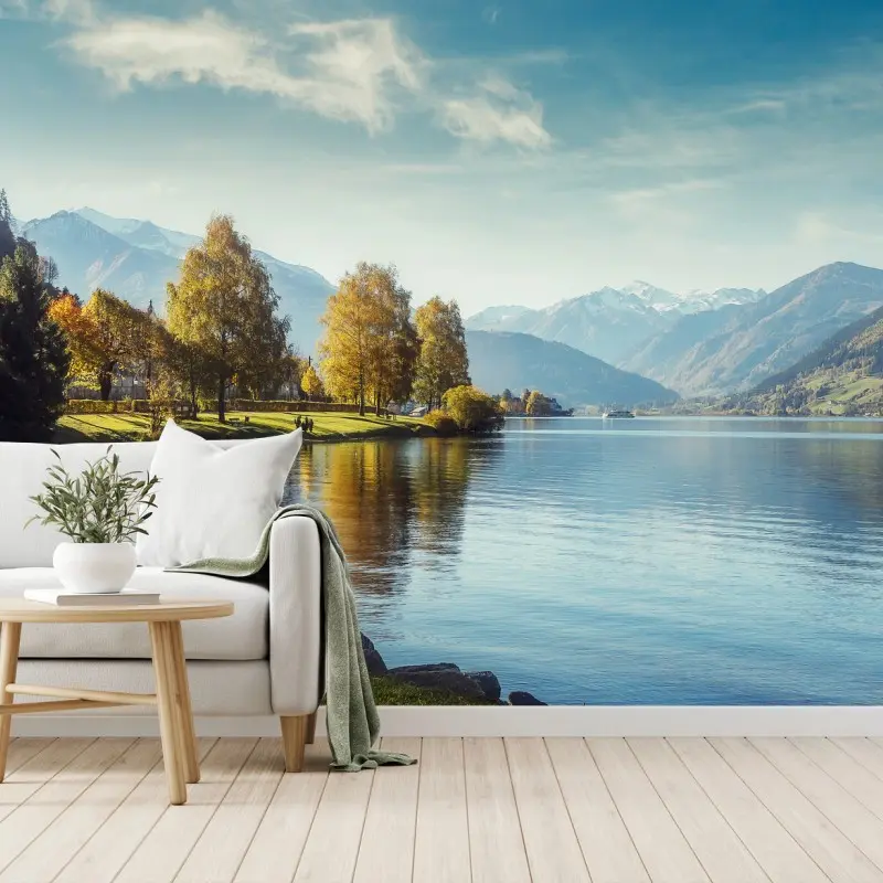 Fototapete märchenhafter alpensee bei Zell am See