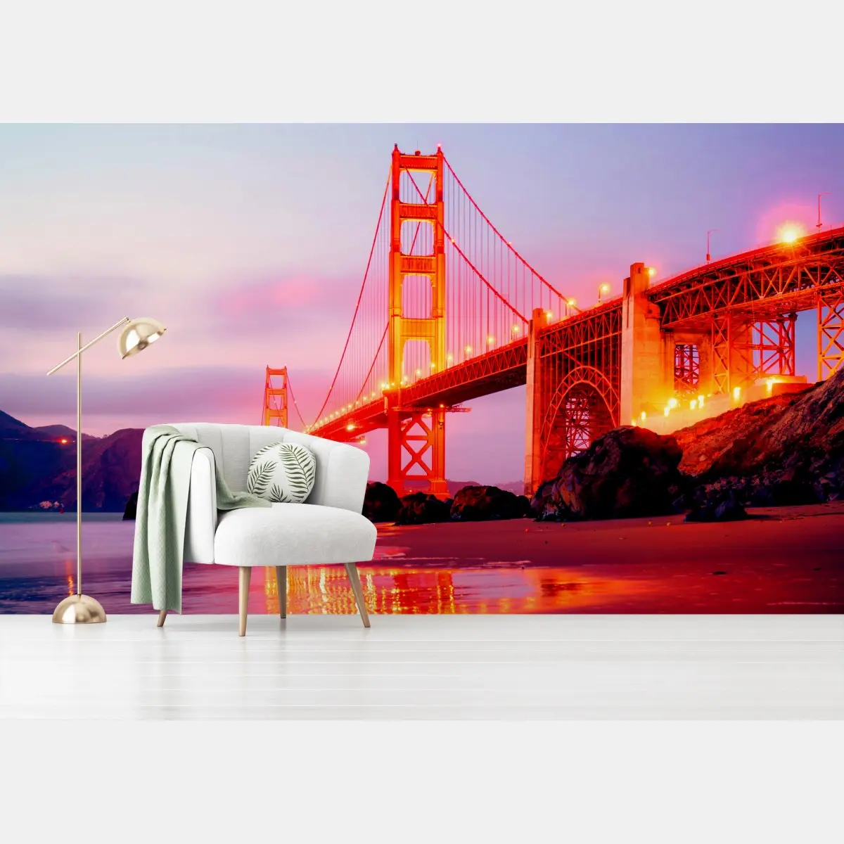 Fototapete Golden Gate Bridge bei sonnenuntergang – Pixers®