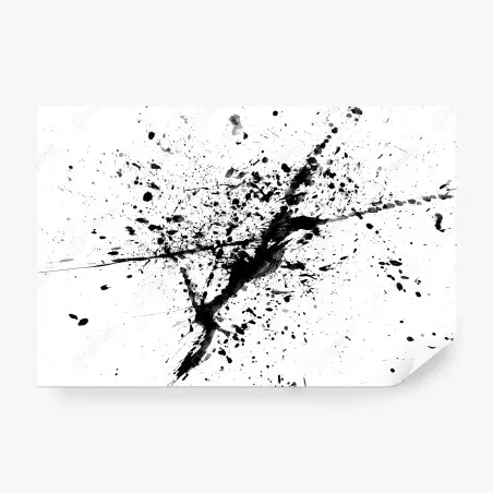 Fototapete schwarzer tintenspritzer abstrakte kunst – Pixers®