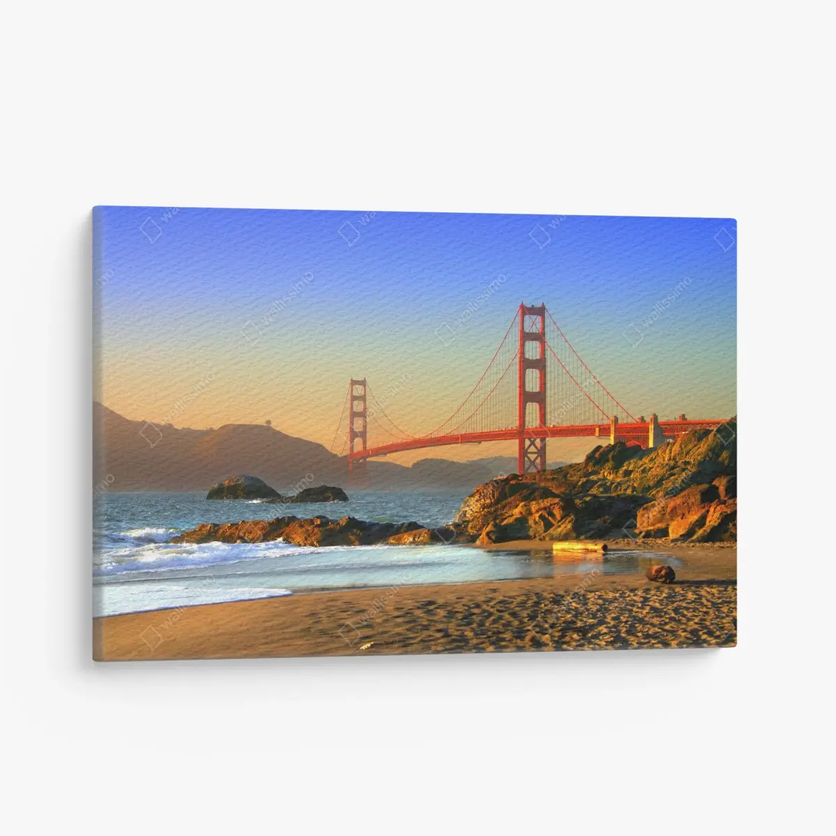 Leinwandbild brücke Golden Gate bei sonnenuntergang – Pixers®