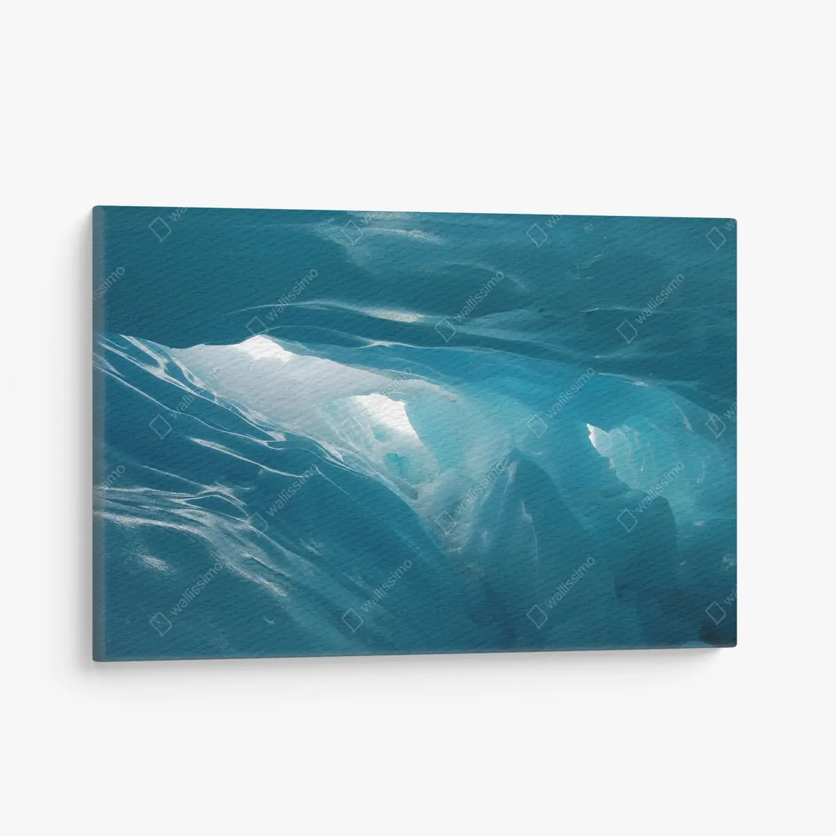 Leinwandbild ruhige blaue gletschereishöhle – Pixers®