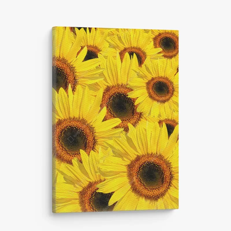Leinwandbild leuchtende sonnenblumen-collage
