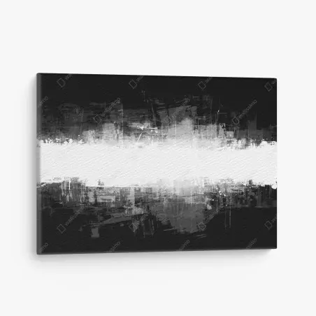 Leinwandbild monochrome horizontale abstraktion – Pixers®