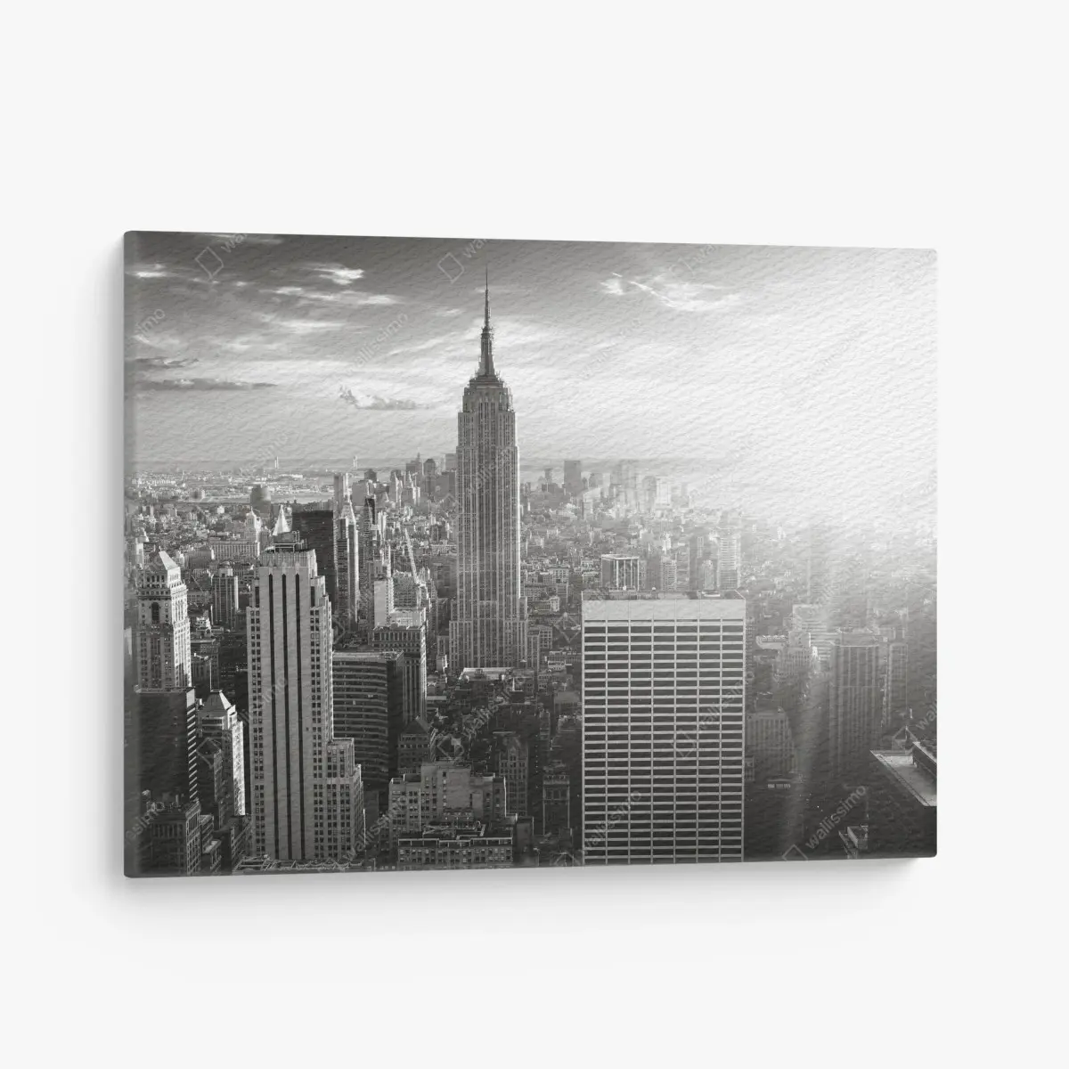 Leinwandbild schwarzweiß skyline von Manhattan – Pixers®