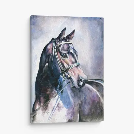 Leinwandbild majestätisches pferd-aquarellporträt – Pixers®