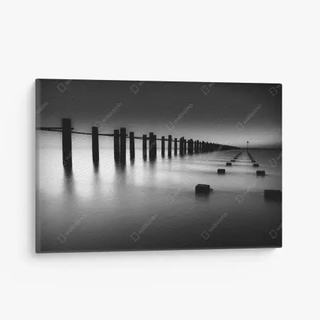 Leinwandbild endlose mole in schwarzweiß – Pixers®