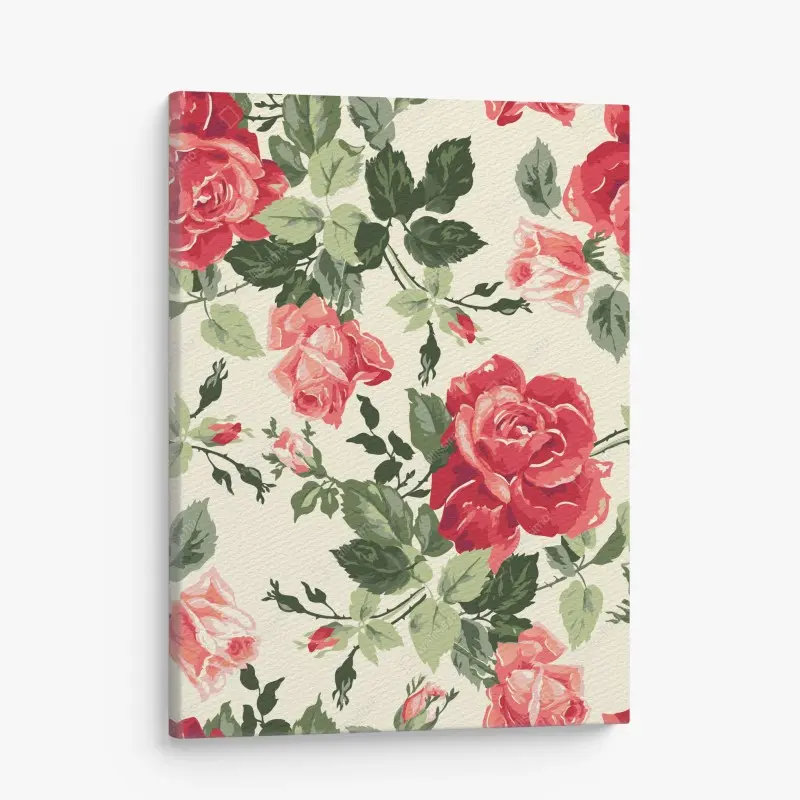 Leinwandbild vintage rosenmuster